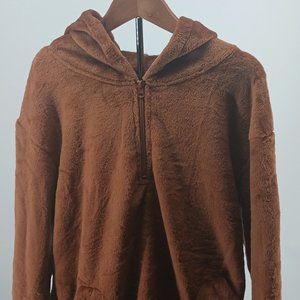 Fleece Pullover Hoodie  BrownSweater
